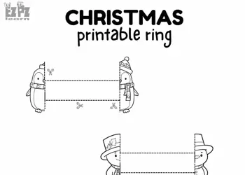 4 Printable Christmas Rings Craft - Fun and Festive DIY Activity for Kids Printable PDF